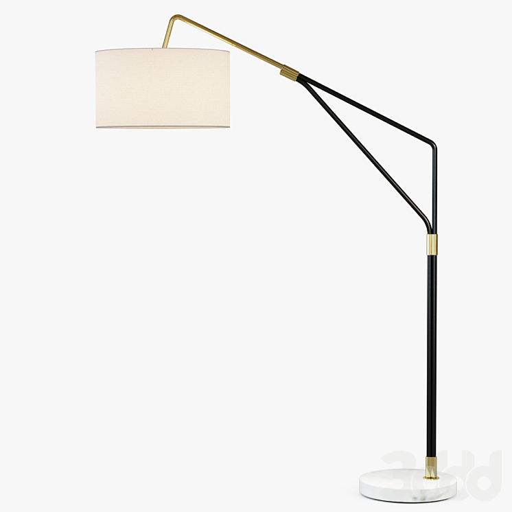 Mid Century Overarching Floor Lamp 3D