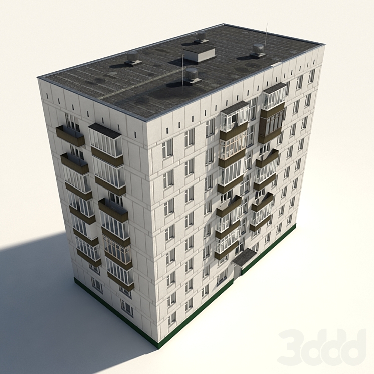 3д модель панельного дома. Панельное многоэтажное здание. 3д модель здания хрущевки. Панельный дом 3ds max. 121 панельный.
