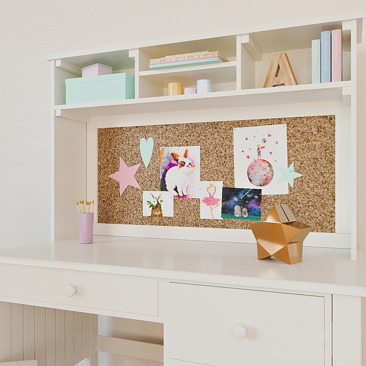 Catalina storage desk & tall hutch top