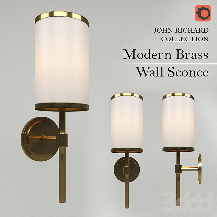 Modern brass outlet wall sconce