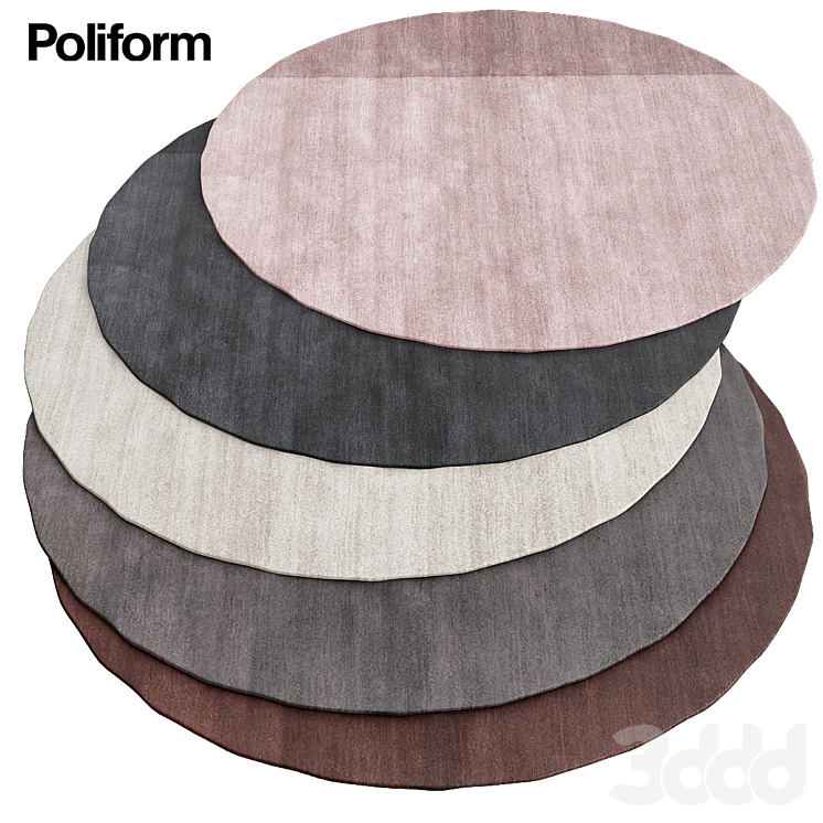Polifrom Rug Plain grey poliform round rugs - Ковры - 3D модель