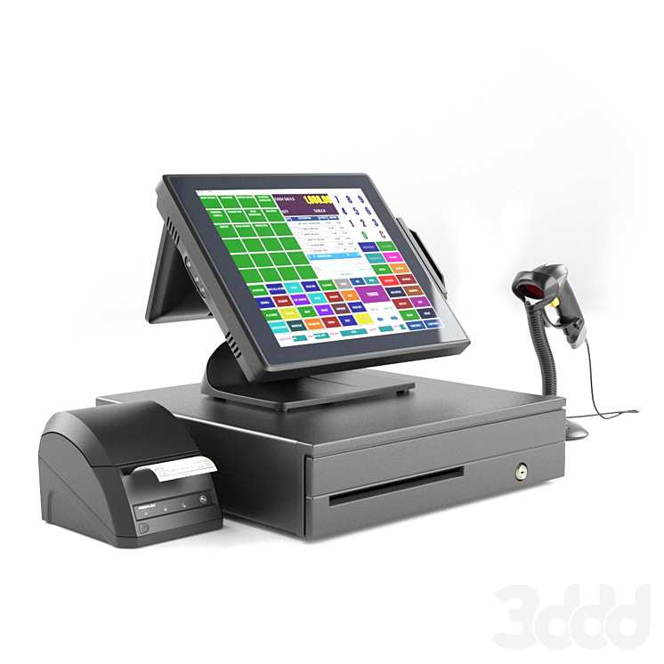POS терминал Posiflex XT5515 - Магазин - 3D модель