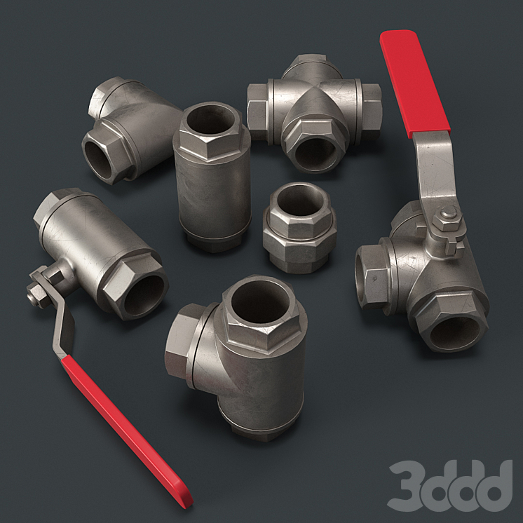 Фитинги водо-газопровода - Смеситель - 3D модель