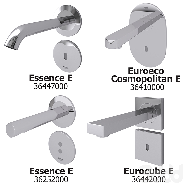 Смесители с инфракрасным датчиком Grohe SET 2 - Смеситель - 3D модель