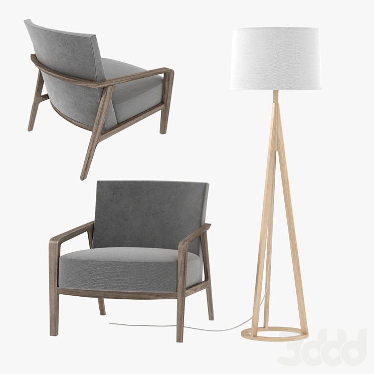 Crate and top barrel floor lamp