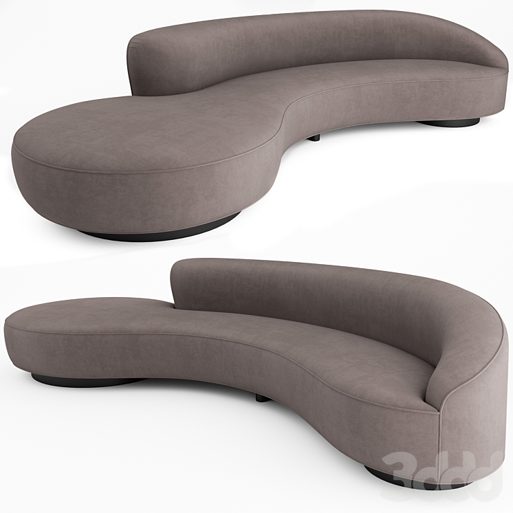 Vladimir kagan store curved sofa