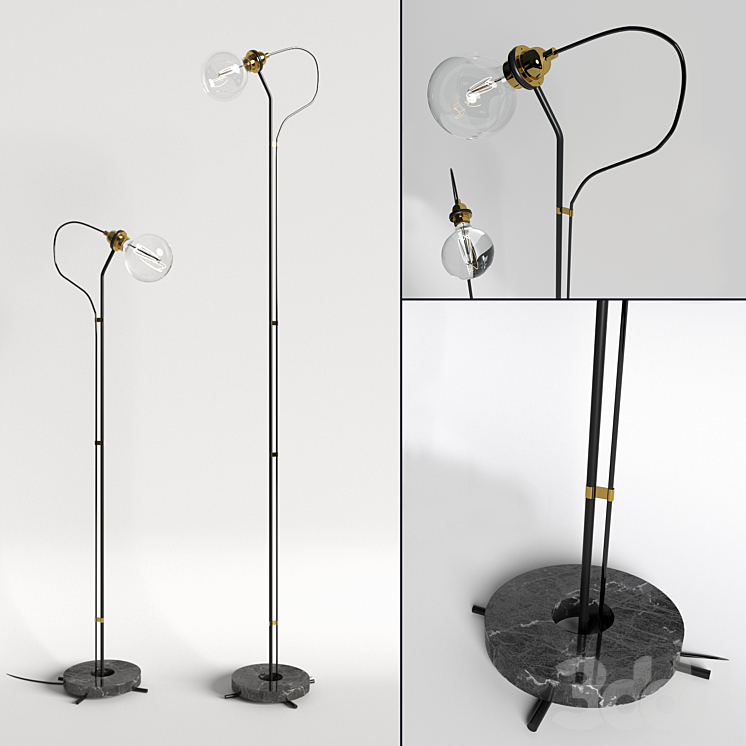 Large black sales floor lamp