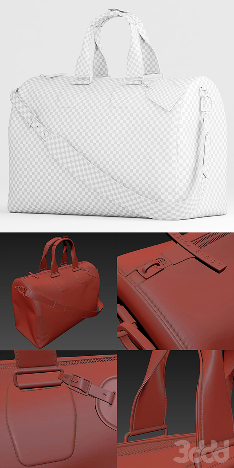 Speedy Bandouliere 40 By Louis Vuitton - 3D Model for Corona, VRay