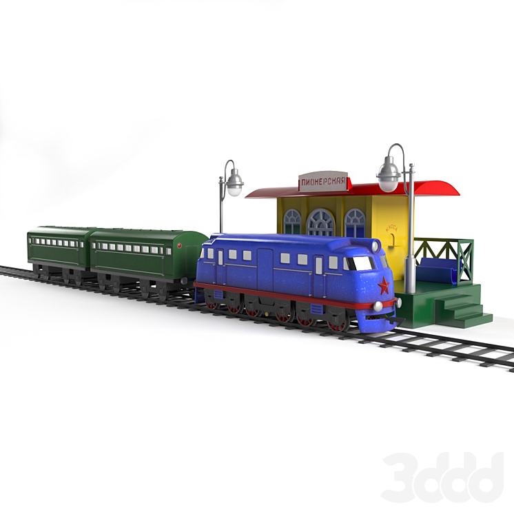 Детская игрушка  Железная дорога - Игрушки - 3D модель