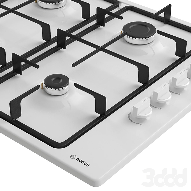 Газовая Варочная Панель Стеклокерамика Белая фото 3