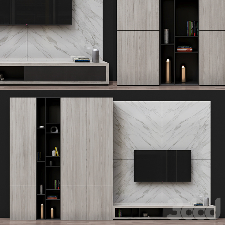 TV Zona 30 - ТВ стенка - 3D модель
