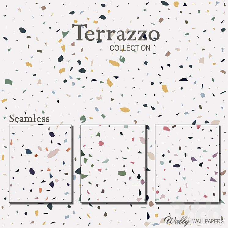 Обои Wally Terrazzo - Терраццо 1 - Стены, обои - 3D модель