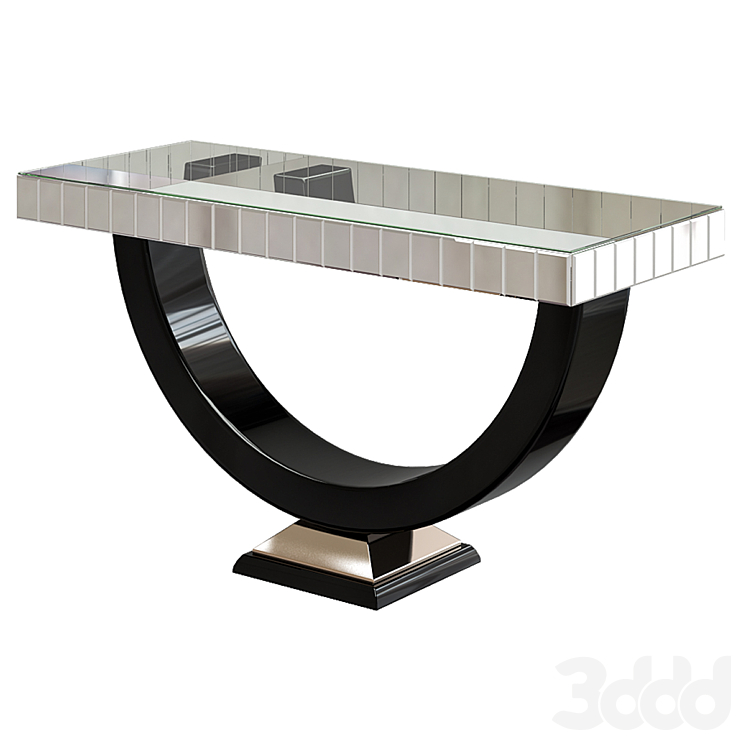 Quartz Black Mirrored Console Table - Консоль - 3D модель