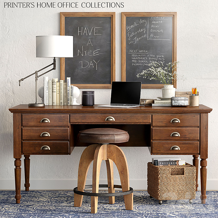 Pottery barn shop printer's cabinet