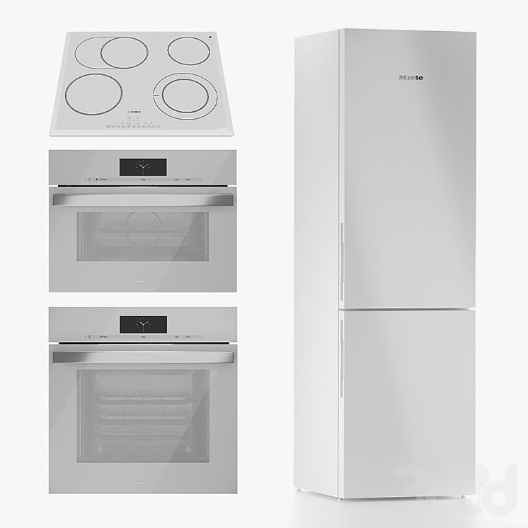 Набор бытовой техники Miele Bosch 03 - Техника - 3D модель