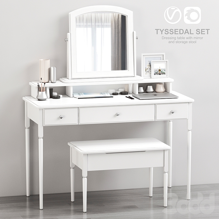 Ikea vanity table and best sale mirror