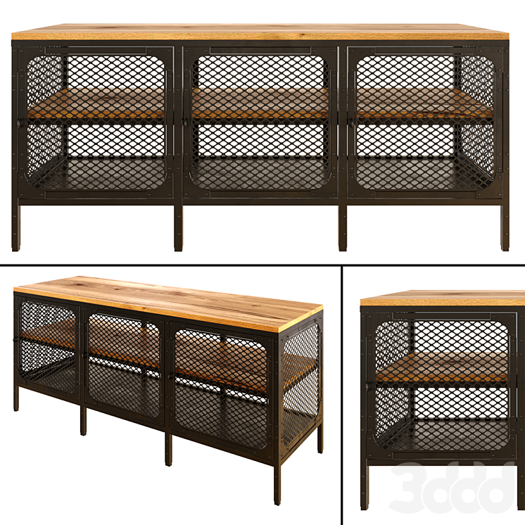 ikea fjallbo tv bench 3D