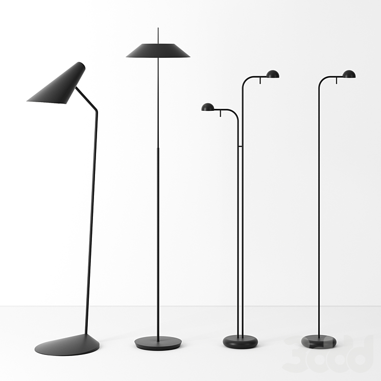Торшер 3д модель. Vibia stick - напольная лампа (модель 7348). торшер 3ddd. торшер minimal 7283.