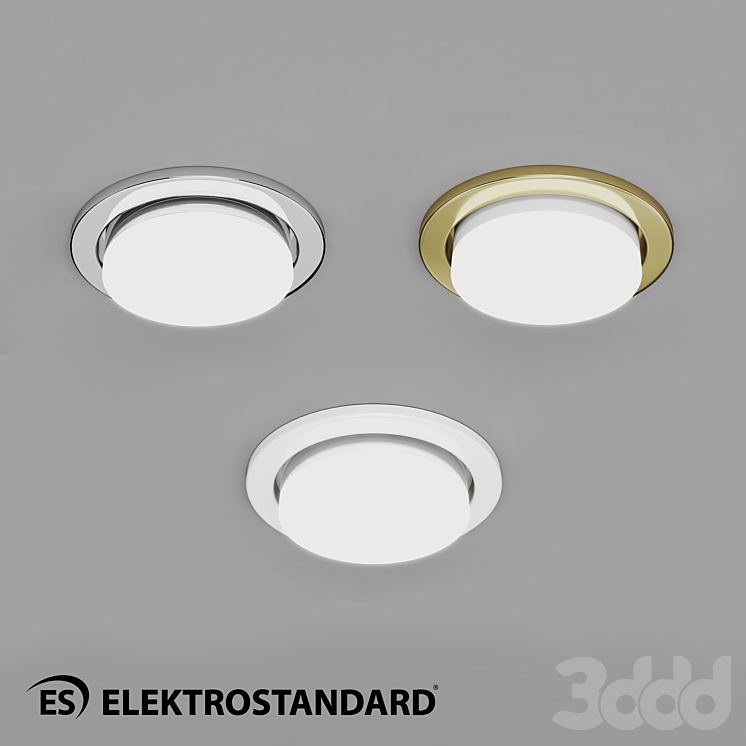 ОМ Точечный светильник Elektrostandard 1035 GX53 - Потолочный - 3D модель