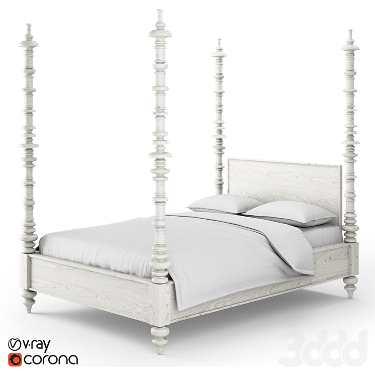 Restoration Hardware Zoe Bed Кровати 3D модель