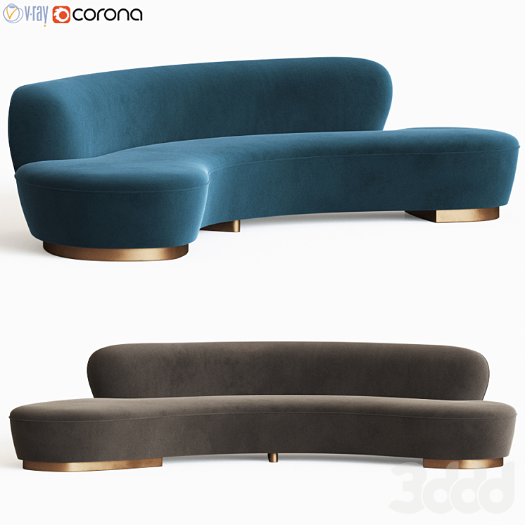 Vladimir kagan hotsell curved sofa