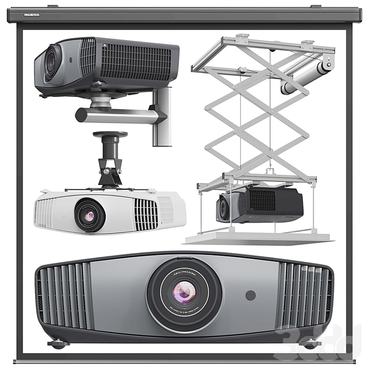 Проектор BenQ W5700 - Компьютеры, электроника - 3D модель