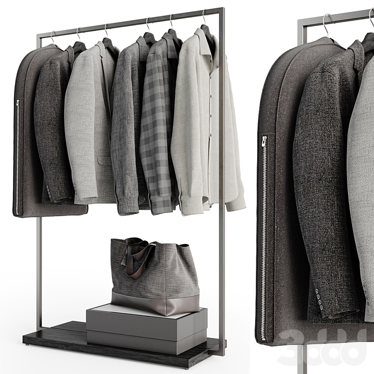 Rack with clothes 01 - Одежда - 3D модель