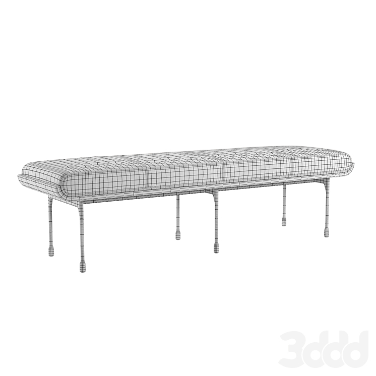 Juneau leather sale and metal bench