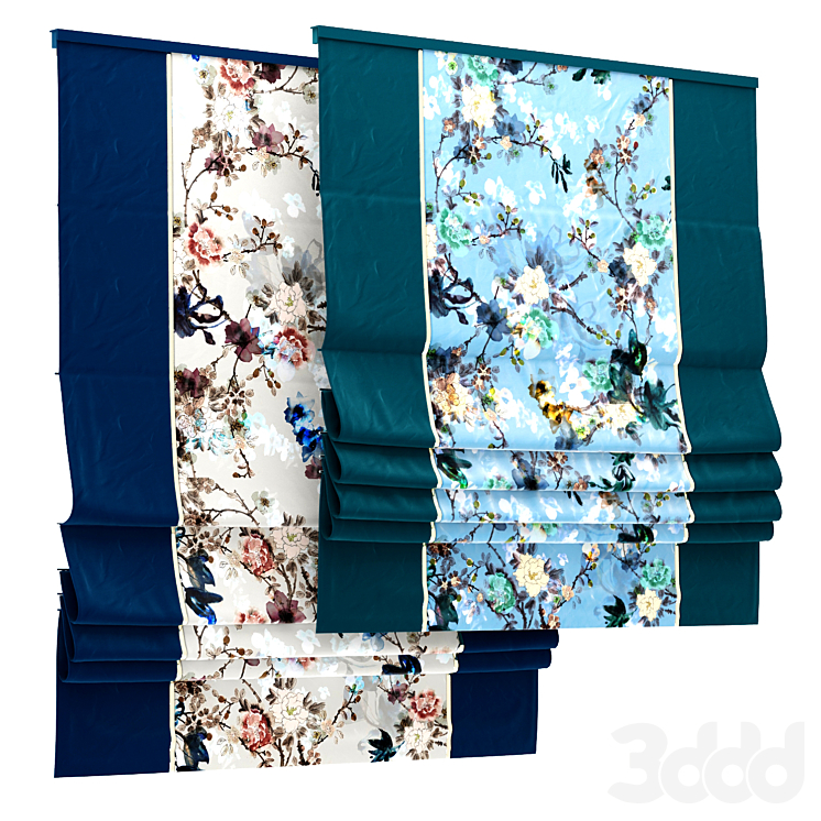 Римская штора 98 - Шторы - 3D модель