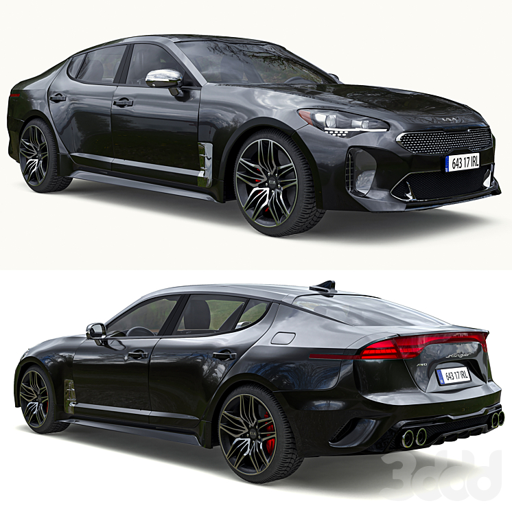 Kia Stinger скетч