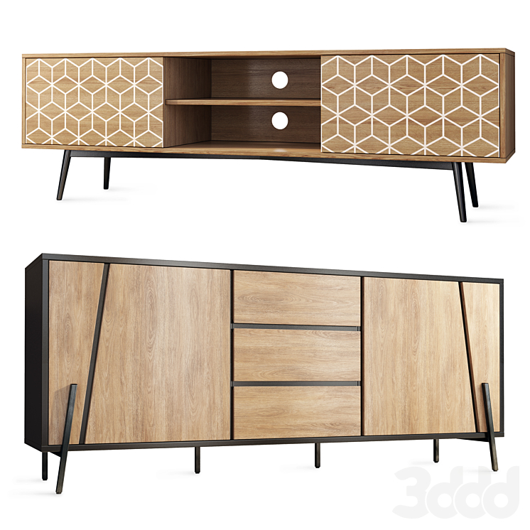 Комод и тумба под телевизор Torvi, Blackpool. Sideboard, tvstand by ...