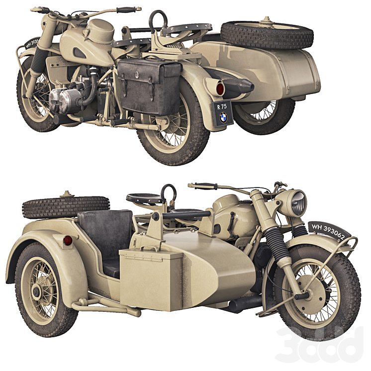 WWII BMW r75 Sidecar 750cc