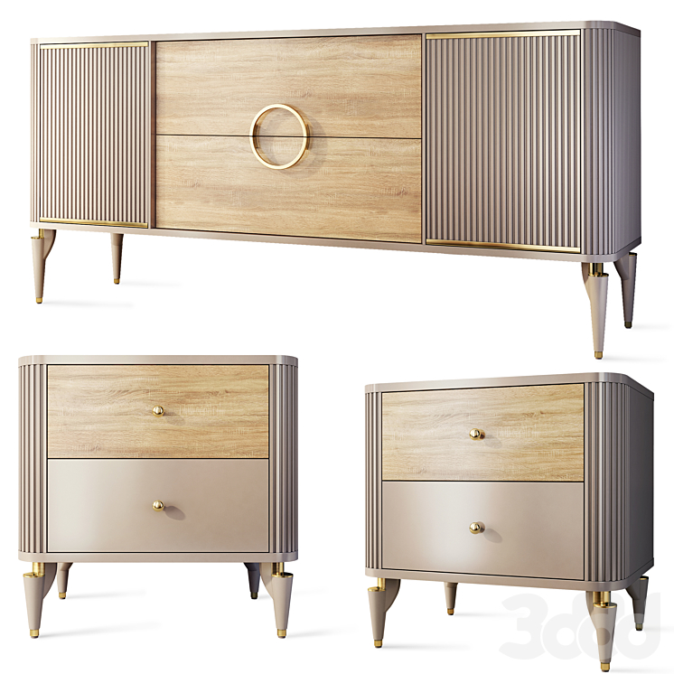 Комод и тумба прикроватная Ар Деко Санвито . Nightstand, sideboard ...