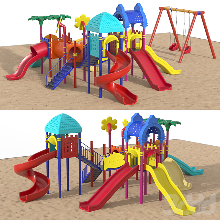 Детская игровая площадка - Детская площадка - 3D модель