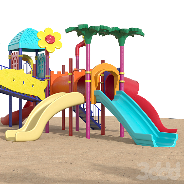 Детская игровая площадка - Детская площадка - 3D модель