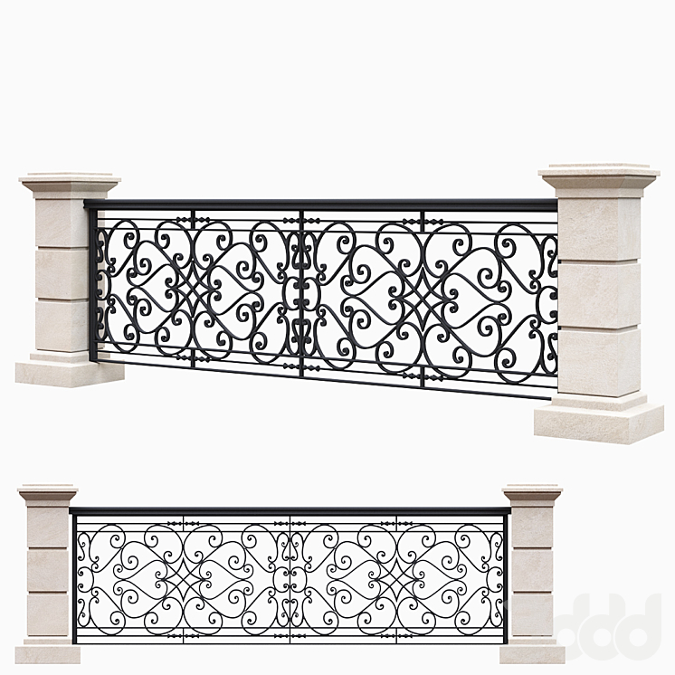 Ограждение - 3.5м - Ограждение - 3D модель