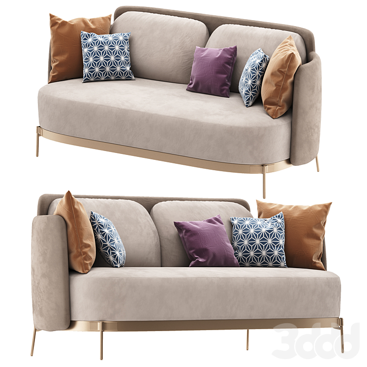 sofa Minotti Tape - Диваны - 3D модель