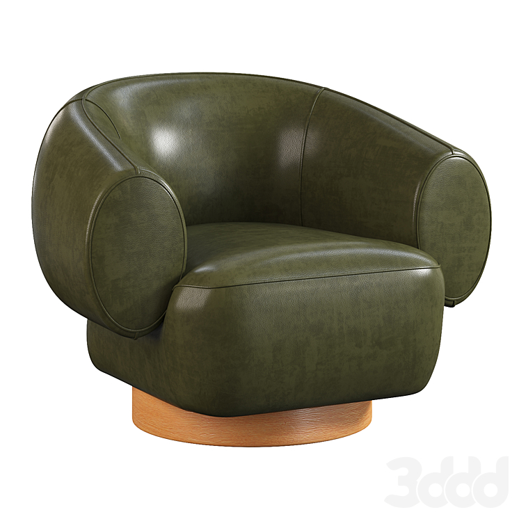 Merrick leather top swivel chair