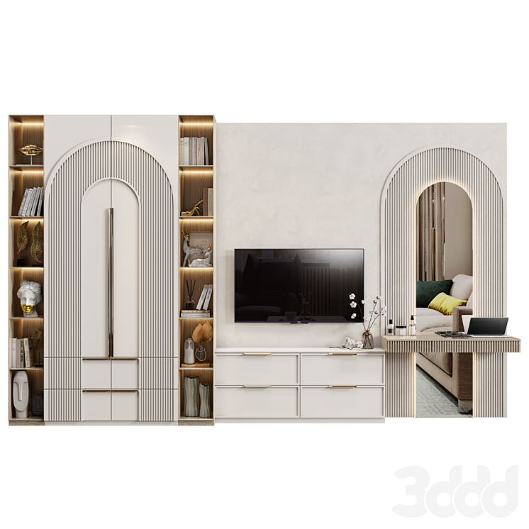 Neoclassical room set 2 - Шкафы - 3D модель