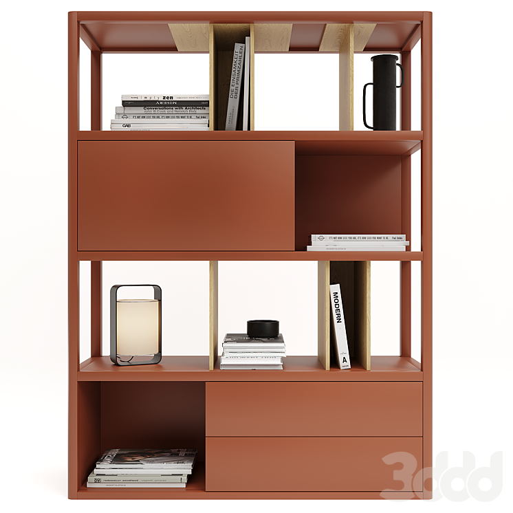 Книжный шкаф Kai - Стеллаж - 3D модель