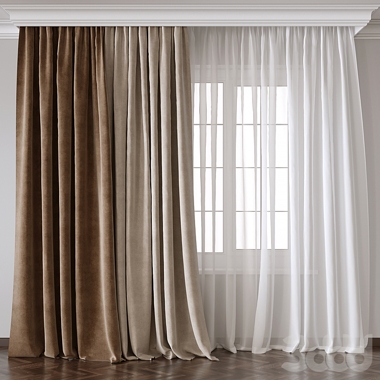 Curtain for Interior 004 - Шторы - 3D модель