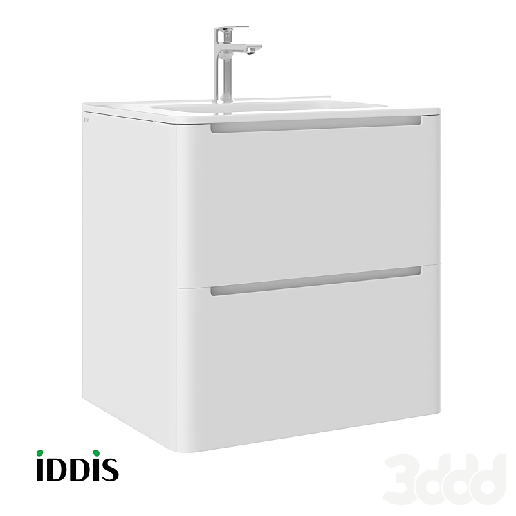 ОМ Тумба с умывальником, подвесная, 60 см, белая, Edifice, IDDIS ...