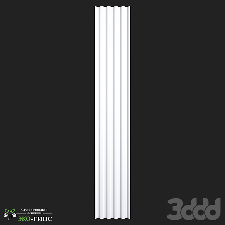 Гипсовая 3D панель Эко-Гипс 4 - 3D панель - 3D модель