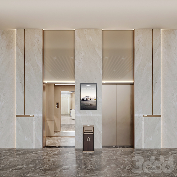 Elevator Lobby Design 06 - Разное - 3D модель
