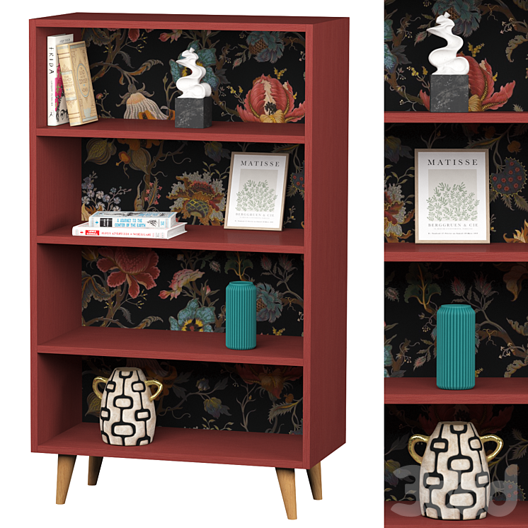 DIY Rack Стеллаж с декором - Стеллаж - 3D модель