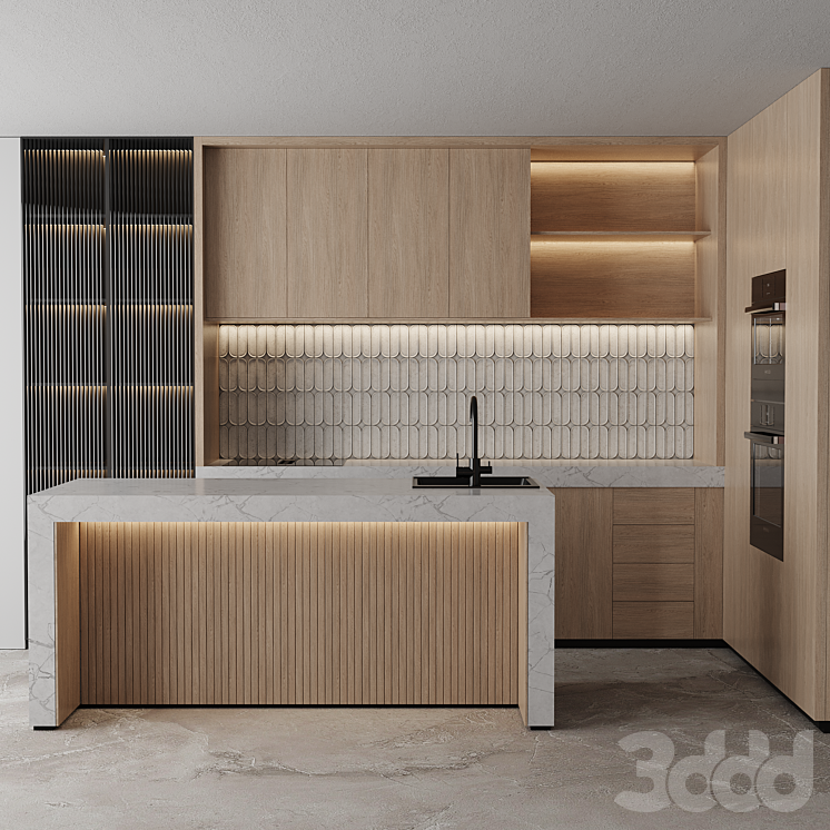 Kitchen 002 - Кухни - 3D модель