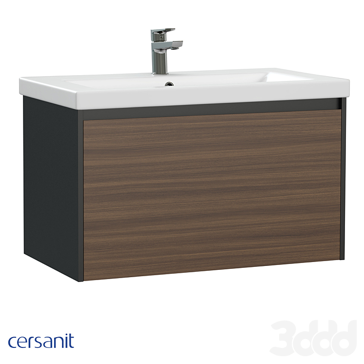 Тумба под раковину Cersanit Grande COMO 80 черный орех_A64760 - Мебель ...