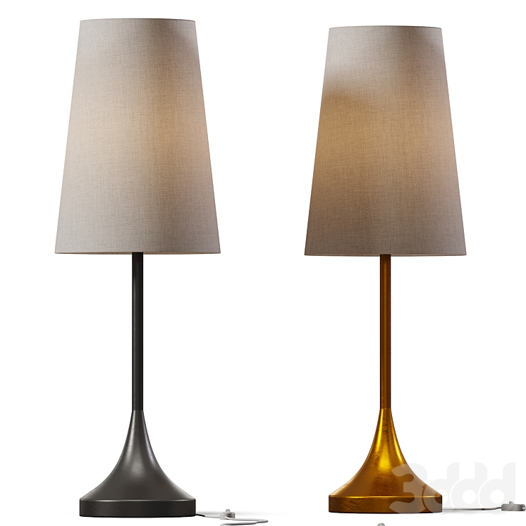 Black metal deals table lamp