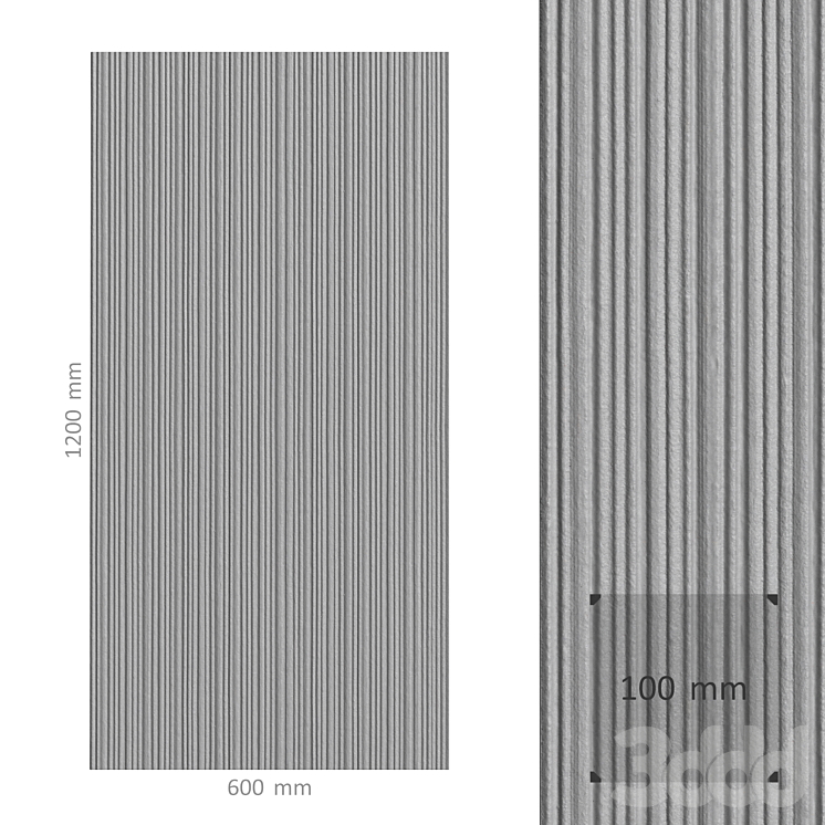 Гибкая каменная панель FINE LINE STONE BOARD (GREY 032) - Камень - 3D ...