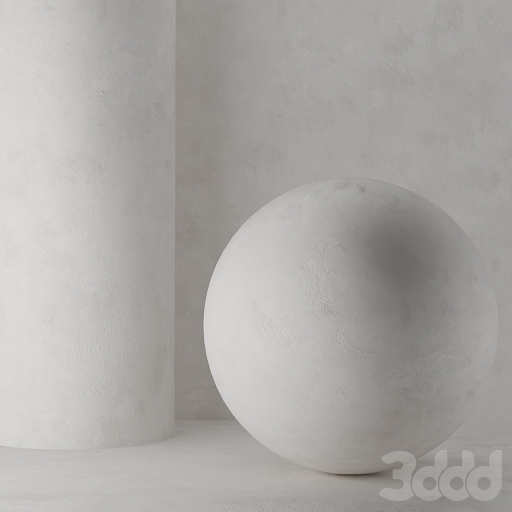 Светлая декоративная штукатурка, нанесенная кистью. - Стены, обои - 3D ...